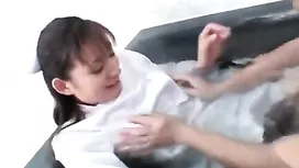 Precious Japanese nurse got excitingly fondled and fucked by hungry patient