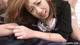 Japanese teen chick pleasured awesome hot gang bang fuck