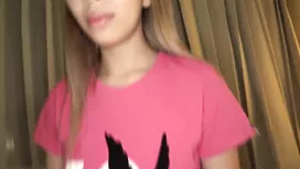 Skinny Thai girl gives interview and demonstrates blowjob skills