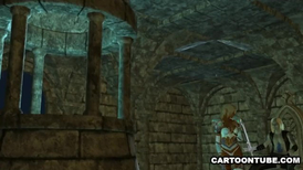 Steaming sexy cartoon elf black girl got caught and fucked by evil knight