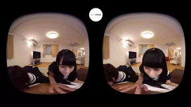 Two Japanese teens are sucking one cock and satisfying one boyfriend