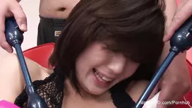 Skinny Japanese girl got drilled with tons of vibrator sex toys