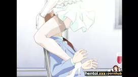 Impressive sexy cartoon brunette milf babe gets passionately fucked by young guy