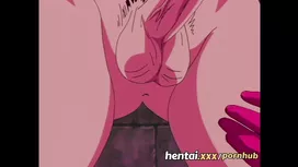 Hentai femdom babe cuffed strong guy to the wall with spread hands and legs