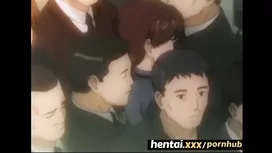 Cutie Hentai student girl gets excitingly stroked and fucked in the train