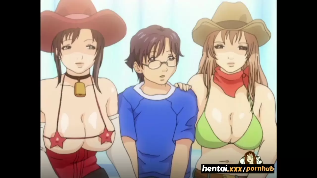 Teen hentai girlfriends with big boobs are seducing their sex cartoon boyfriend