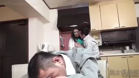 Buxom hot Japanese milf is being fucked hard by husband's brother