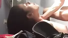 Skinny Thai chick is lying on stomach and being fucked from behind
