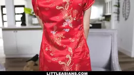 Cosplay teen Asian girl is enjoying pussy fingering and fucking hard with white dude