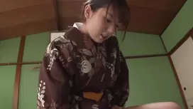 Kimono wearing cutie with a round ass cucks her hubby