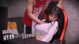 Streamer falls asleep and fucks her hot roommate